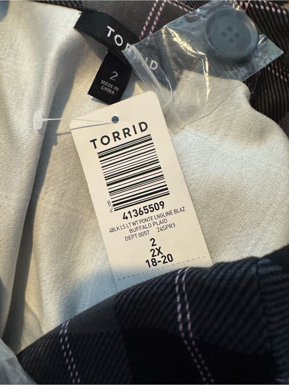 NWT Torrid Lightweight Ponte Longline Blazer - Picture 5 of 5